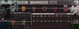 Helix snapshot with Joe Gore playing guitar superimposed