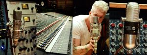 Different microphones and recording mixer