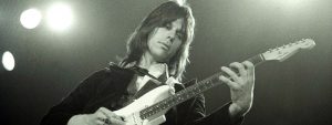 Jazz-rock fusion guitarist Jeff Beck performing live.