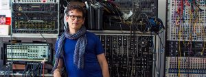 Michael Beinhorn in front of recording rack