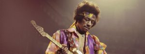 Jimi Hendrix playing guitar